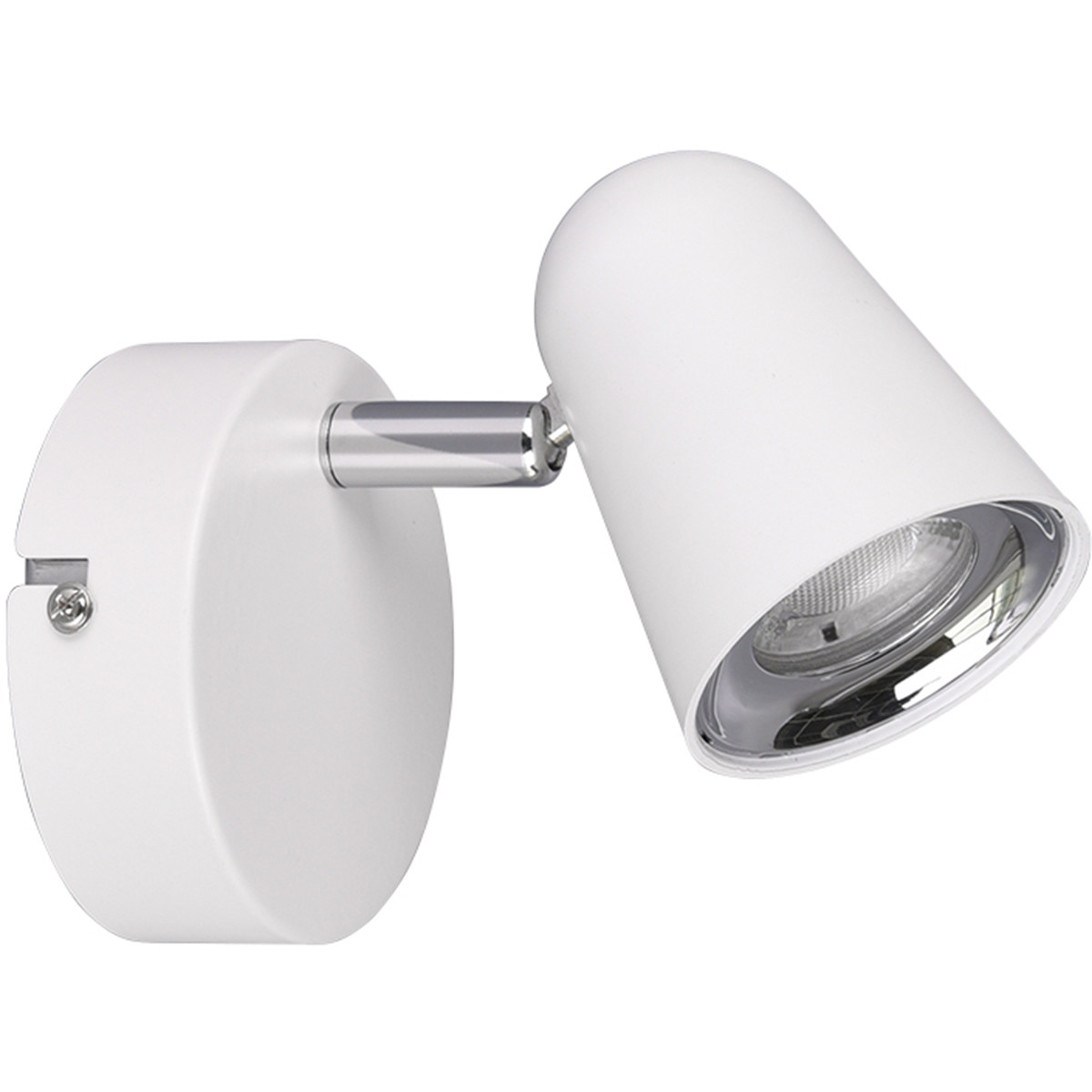 LED Wandspot - Trion Toluno - 3W - Warm Wit 3000K - 1-lichts - Rond - Mat Wit - Kunststof