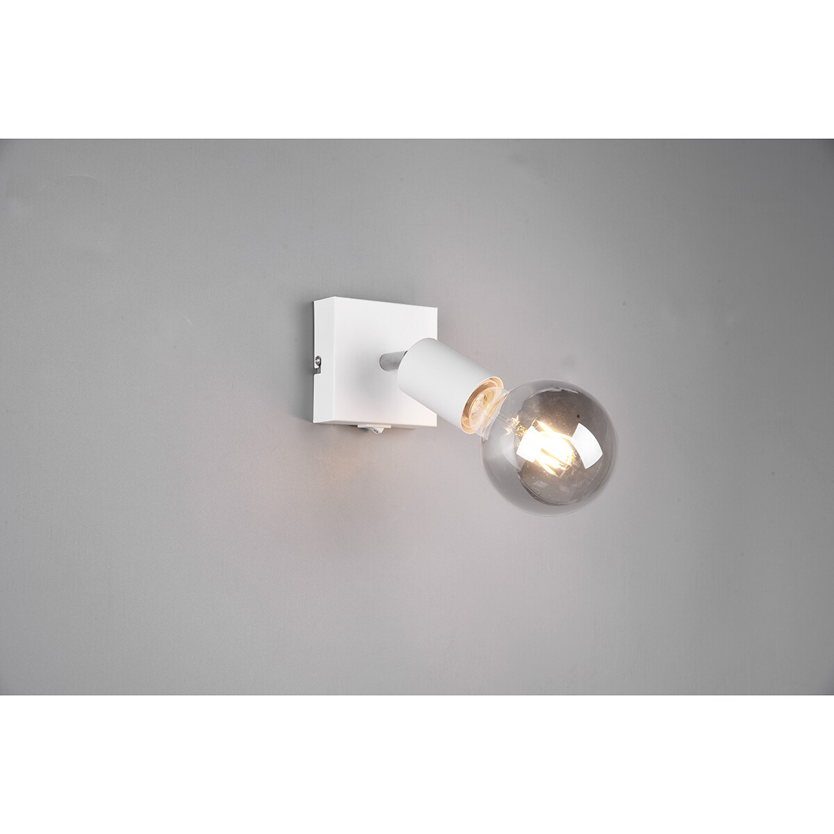 LED Wandspot - Trion Zuncka - E27 Fitting - Vierkant - Mat Wit - Aluminium