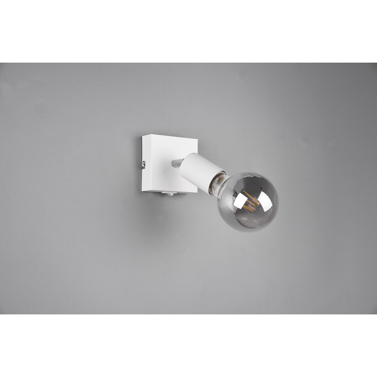 LED Wandspot - Trion Zuncka - E27 Fitting - Vierkant - Mat Wit - Aluminium