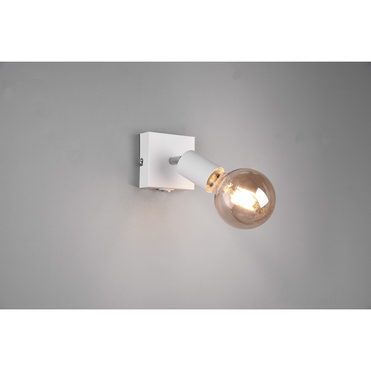 LED Wandspot - Trion Zuncka - E27 Fitting - Vierkant - Mat Wit - Aluminium