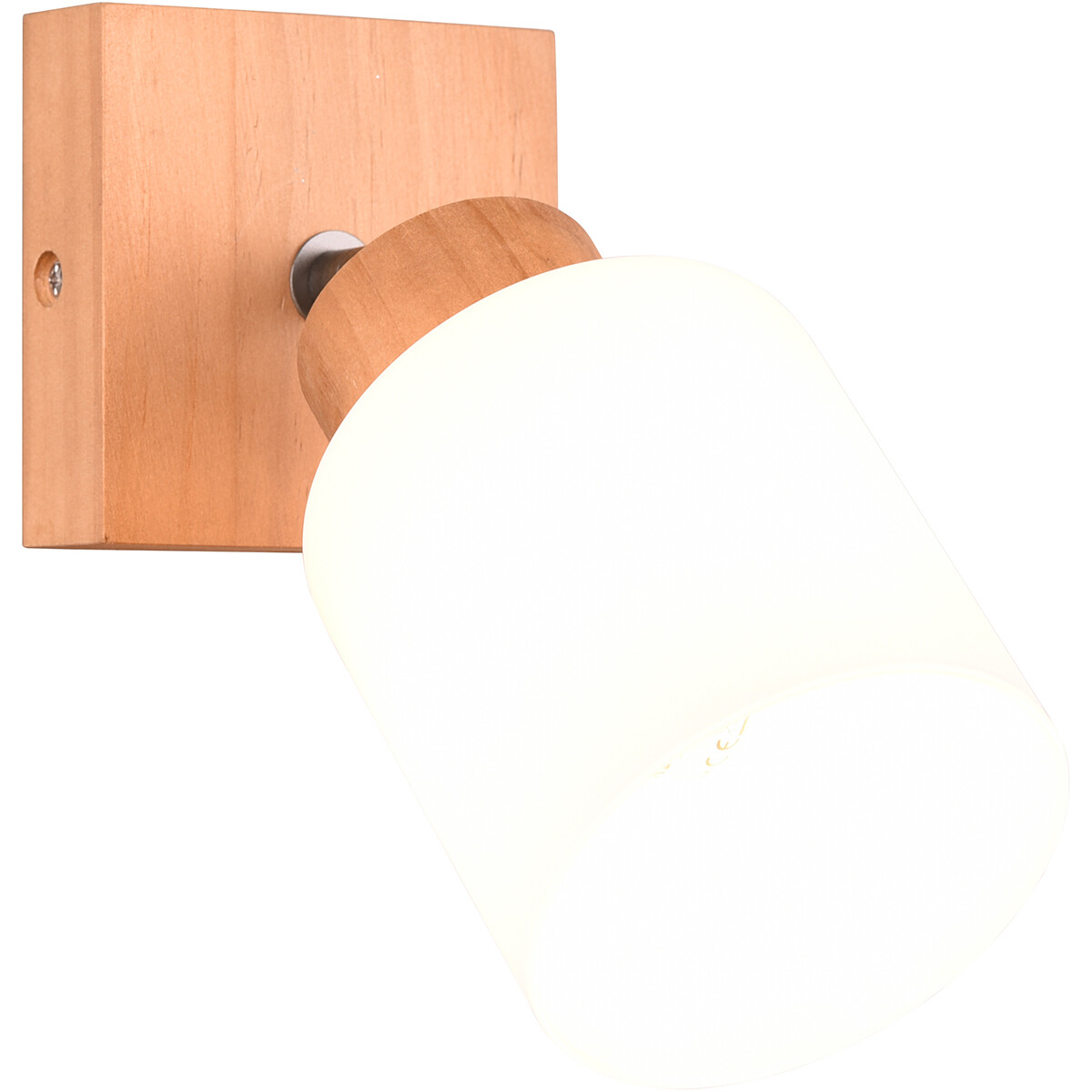 LED Wandspot - Wandverlichting - Trion Asmara - E14 Fitting - Vierkant - Mat Bruin - Hout product afbeelding