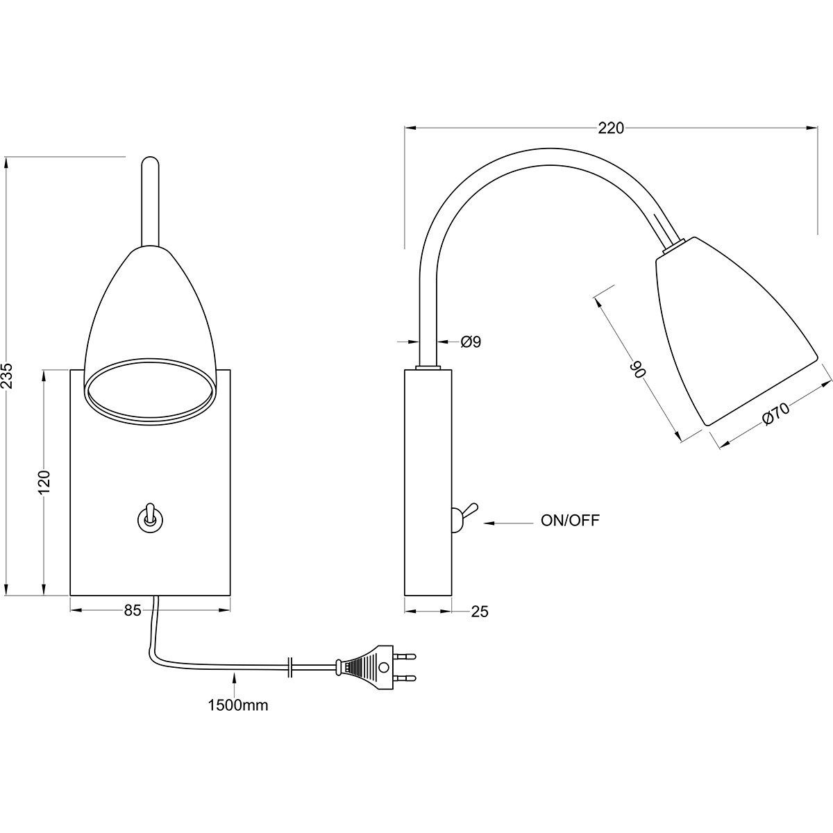 LED Wandspot - Wandverlichting - Trion Wolly - GU10 Fitting - 1-lichts - Rechthoek - Mat Goud - Aluminium