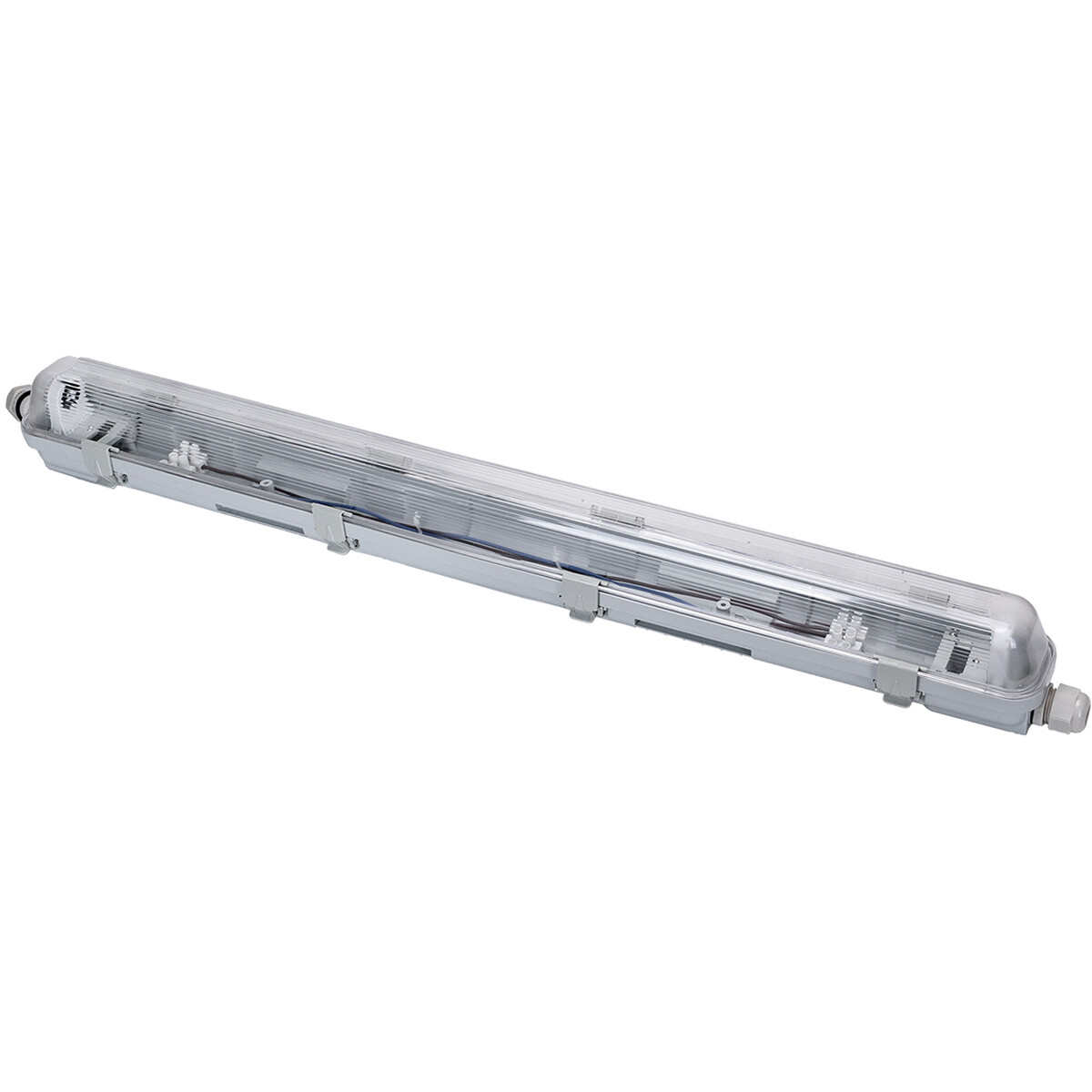 LED Waterdichte TL Armatuur met T8 G13 Buis - Velvalux Strela - 60cm - Enkel - Koppelbaar - Waterdicht IP65 - 8W 960lm - 865 Helder/Koud Wit 6500K | Vervangt 69W