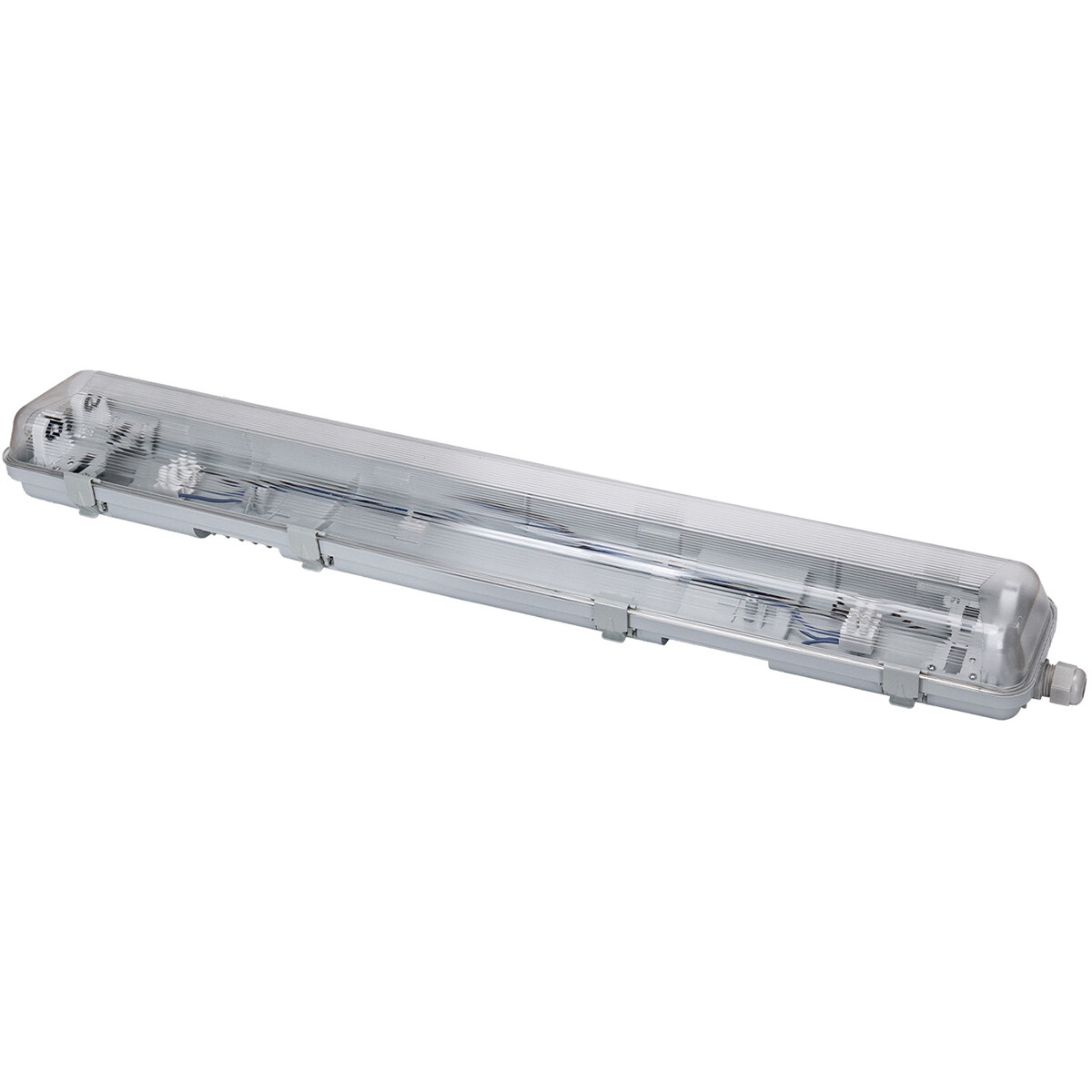 LED Waterdichte TL Armatuur met T8 G13 Buizen - Velvalux Strela - 60cm - Dubbel - Koppelbaar - Waterdicht IP65 - 16W 1920lm - 865 Helder/Koud Wit 6500K | Vervangt 138W