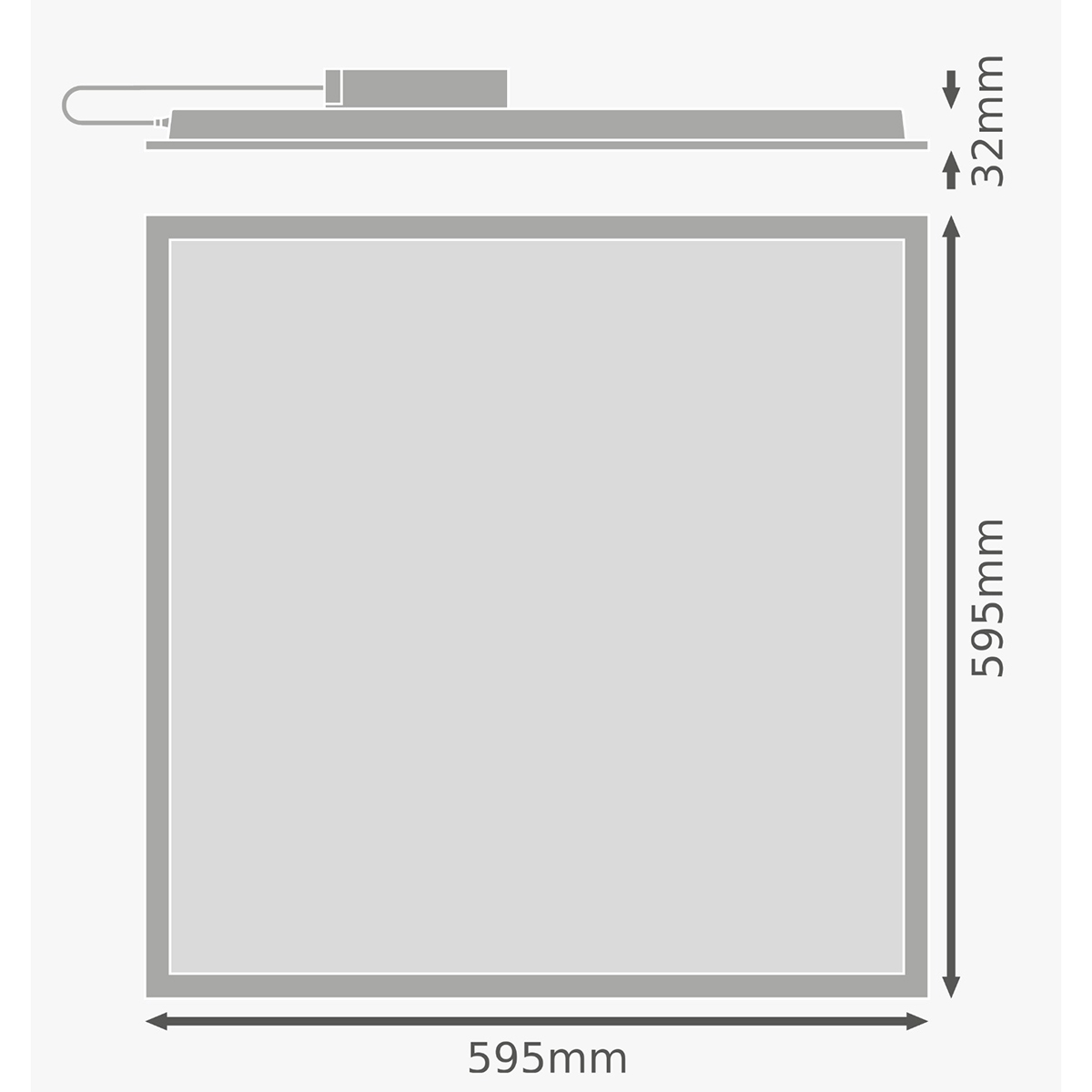 LEDVANCE LED Paneel 60x60 Eco - LED Paneel Systeemplafond - 36W 3600lm - 830 Warm Wit - IP40 - UGR <19