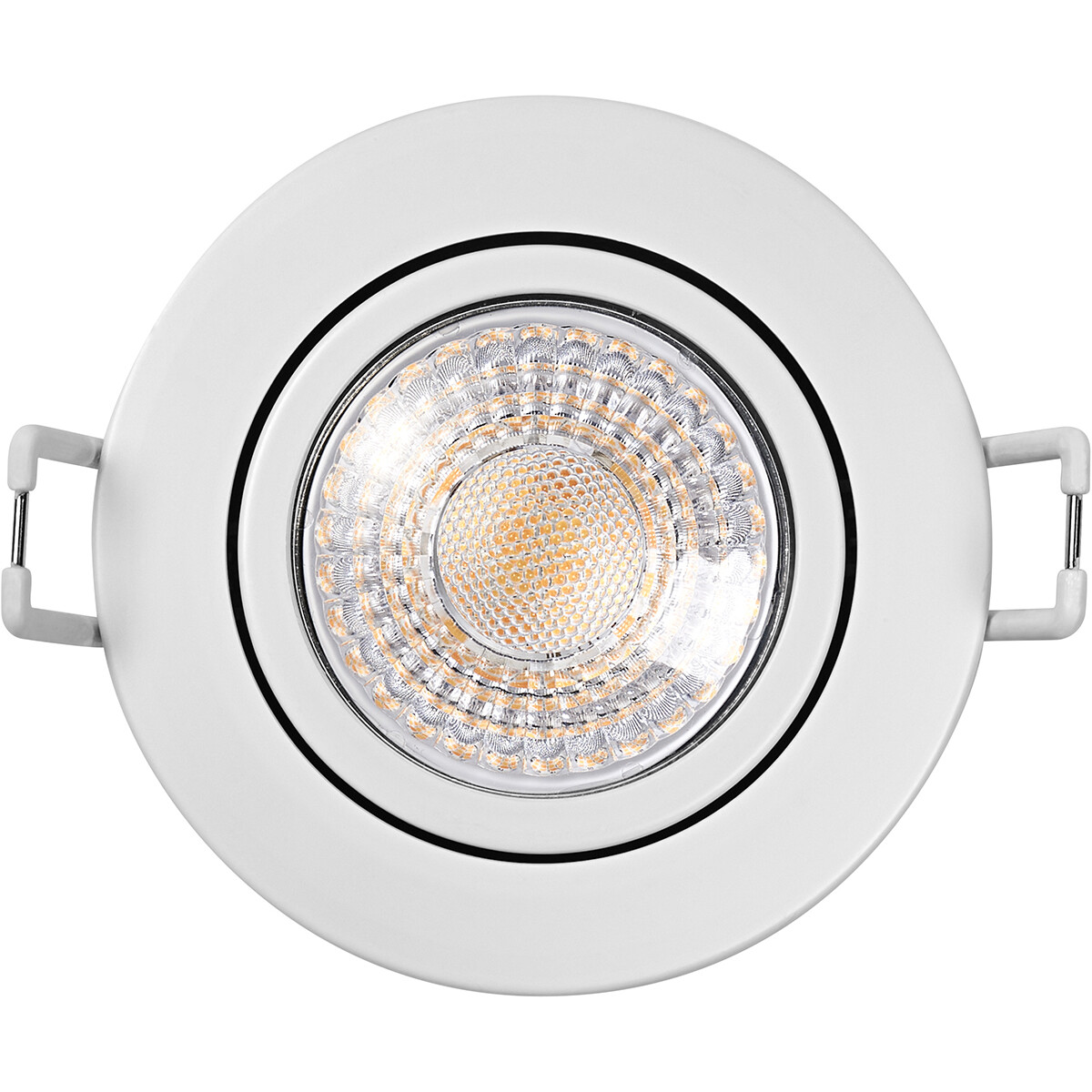 LEDVANCE - LED Spot - Inbouwspot - Combo Adjust - Aanpasbare Vermogen - Aanpasbare Lichtleur - Waterdicht IP65 - Kantelbaar - Wit - Aluminium - Rond