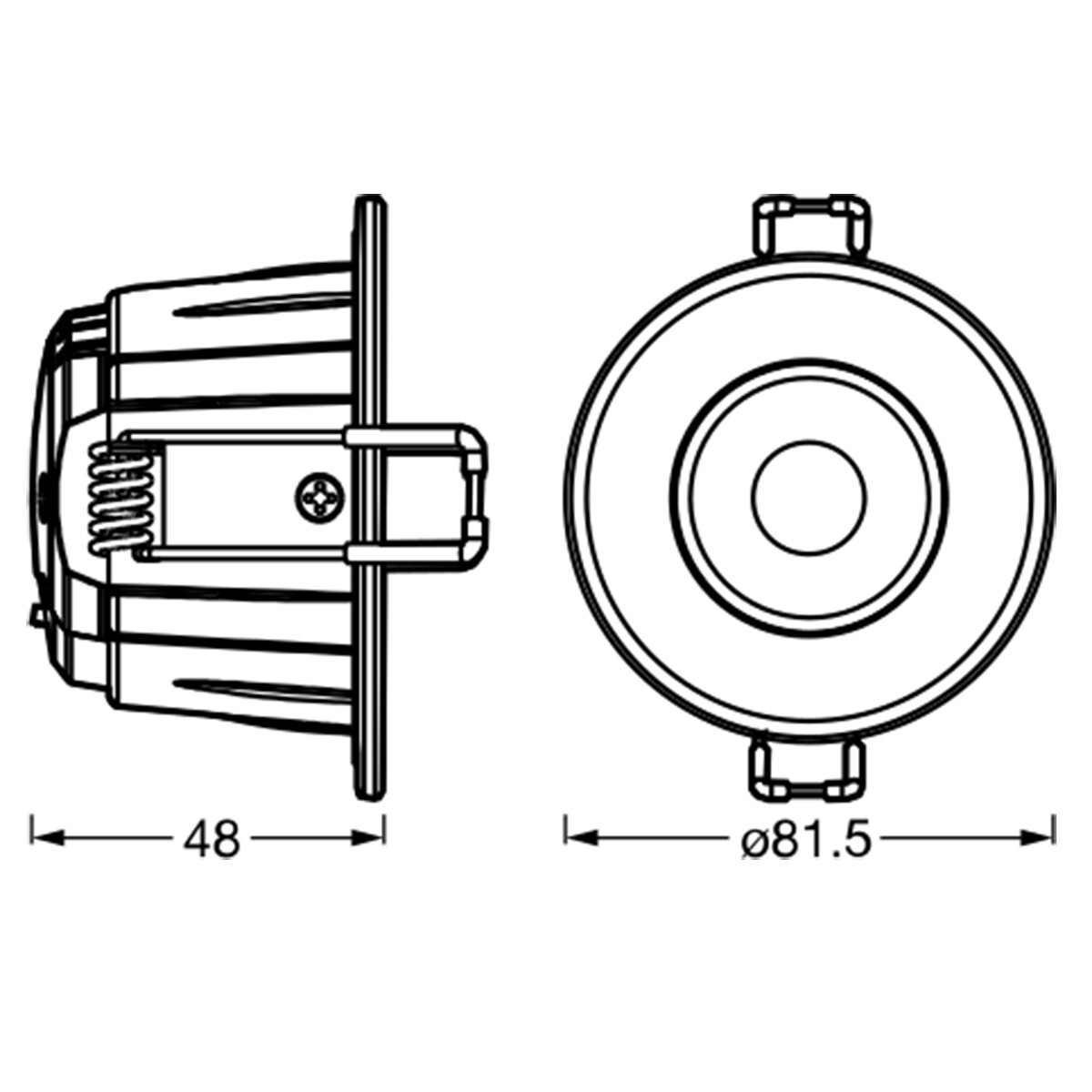 LEDVANCE - LED Spot - Inbouwspot - Combo Fix - Aanpasbare Vermogen - Aanpasbare Lichtleur - Waterdicht IP65 - Wit - Aluminium - Rond