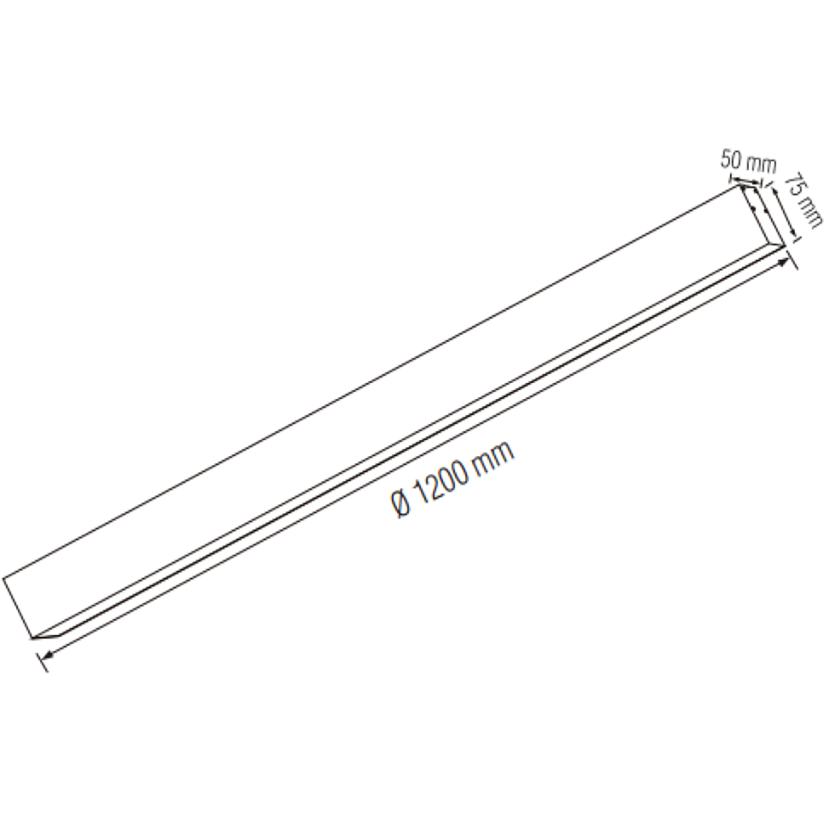 Lineaire LED Hanglamp - Lijnverlichting - Kozolux Tina - 40W 4600lm - Natuurlijk Wit 4000K - 120cm - Zwart