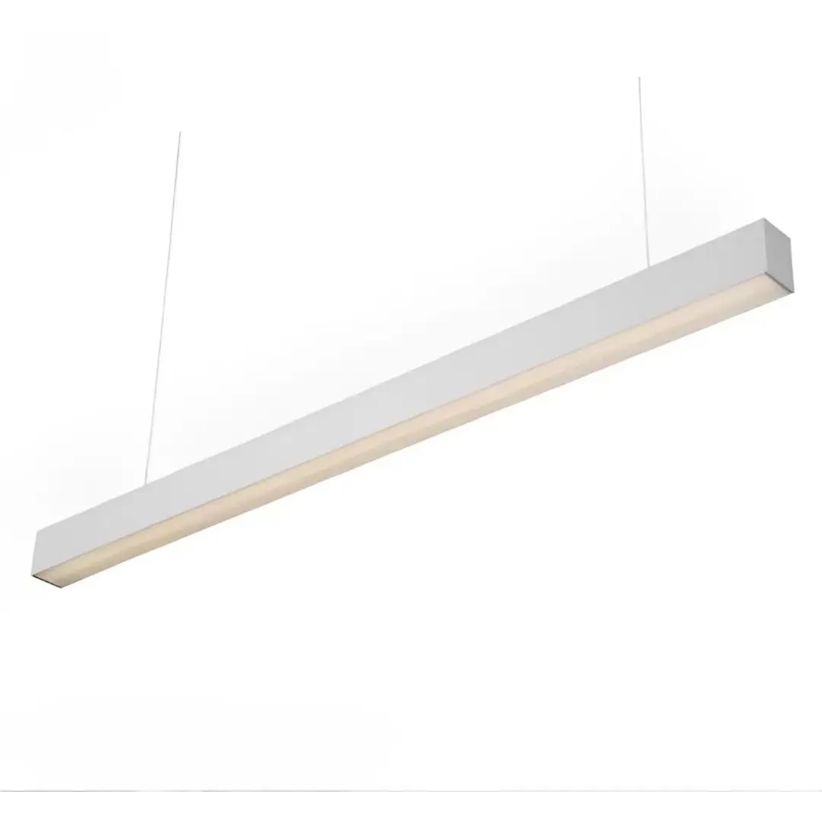 Lineaire LED Hanglamp - Lijnverlichting - Kozolux Tina - 40W 4600lm - Warm Wit 3000K - 120cm - Wit