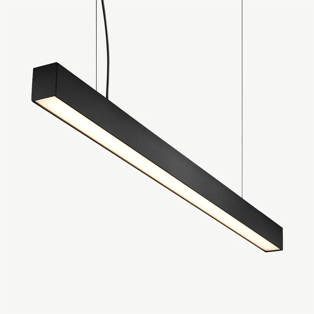 Lineaire LED Hanglamp - Lijnverlichting - Kozolux Tina - 40W 4600lm - Warm Wit 3000K - 120cm - Zwart