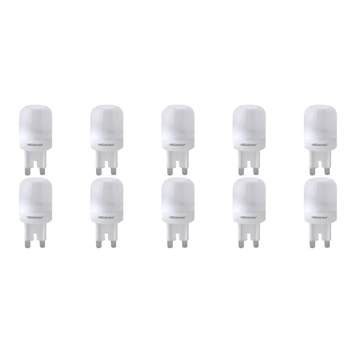 MEGAMAN - LED Lamp 10 Pack - Strimo - G9 Fitting - 3W - Warm Wit 2800K - Dimbaar | Vervangt 18W