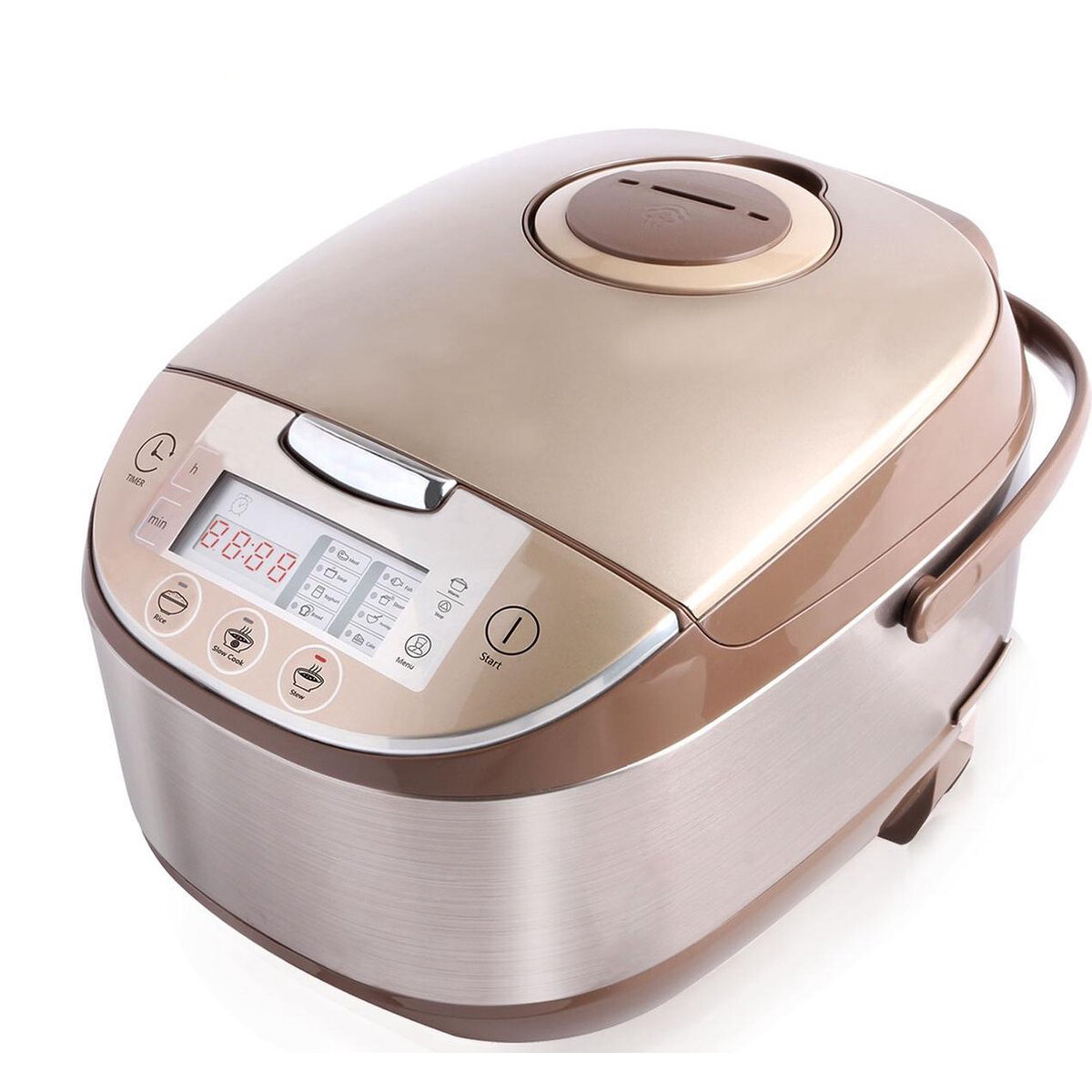 Multicooker - Aigi Lino - 5 Liter - RVS - Bruin