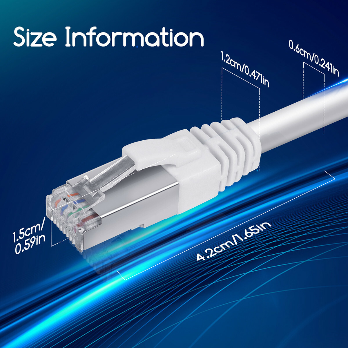 Netwerkkabel - Internetkabel - Patchkabel - Aigi Hoxi - Cat7 UTP Kabel RJ45 - 1.5 Meter - Koper - Wit