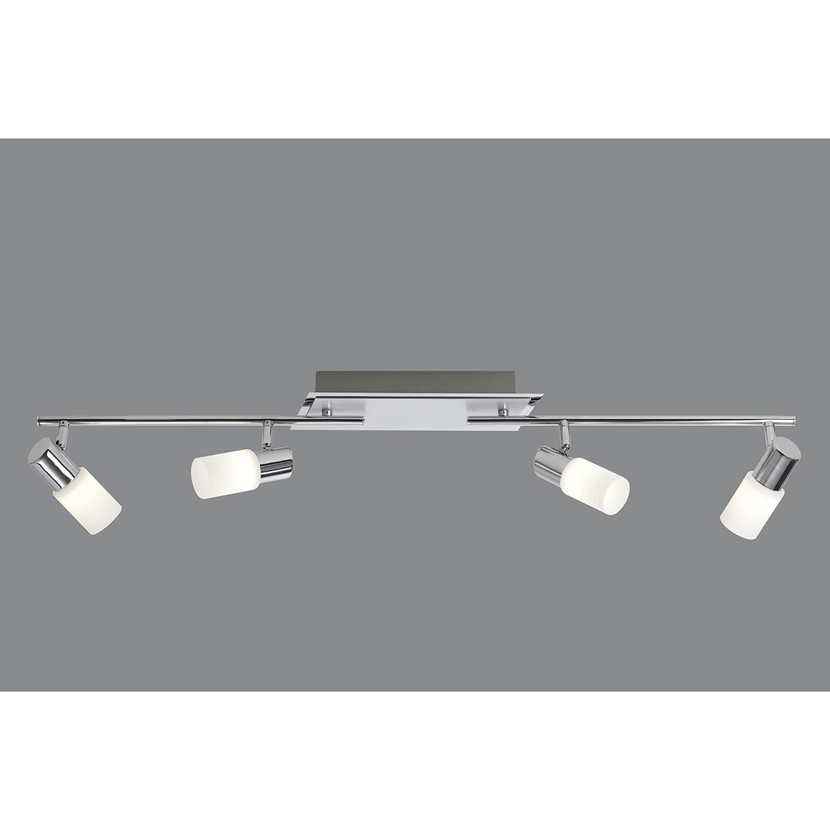 LED Plafondspot - Trion Clupo - 16W - Warm Wit 3000K - 4-lichts - Rechthoek - Mat Chroom - Aluminium - OSRAM LEDs