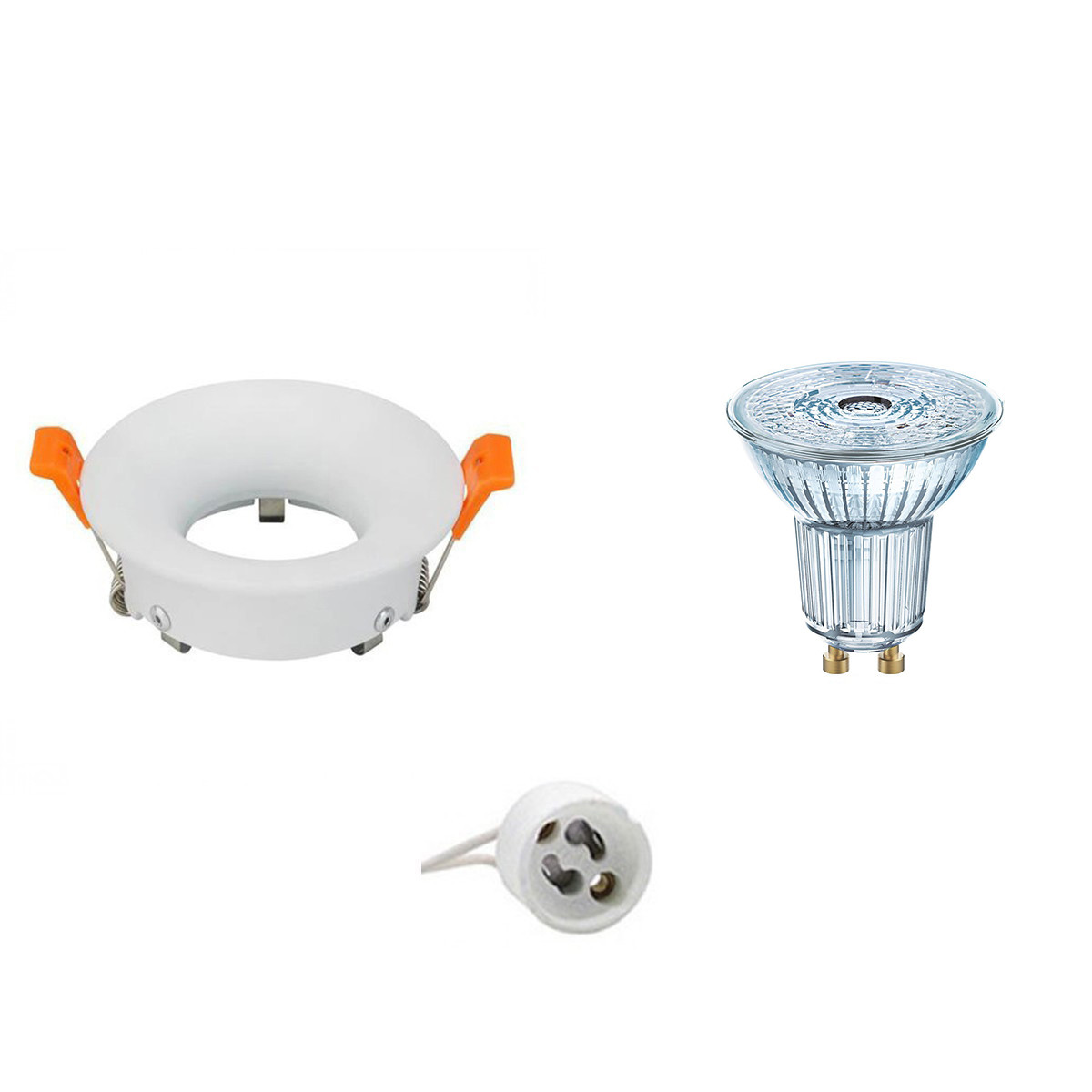 OSRAM LED Spot Set Parathom PAR16 930 36D GU10 Fitting Dimbaar Inbouw Rond Mat Wit 3.7W Warm Wit 300