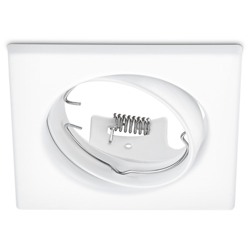 LED Spot Set - LEDVANCE Parathom PAR16 930 36D - GU10 Fitting - Dimbaar - Inbouw Vierkant - Mat Wit - 4.5W - Warm Wit 3000K - Kantelbaar 80mm