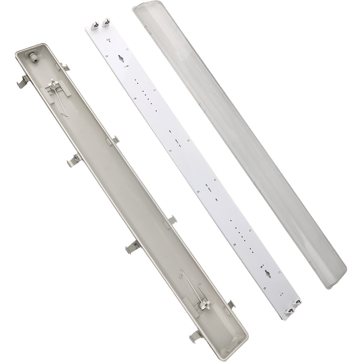 LED TL Armatuur met T8 Buis - OSRAM SubstiTUBE Value EM 830 - Aigi Hari - 120cm Dubbel - 32.4W - Warm Wit 3000K