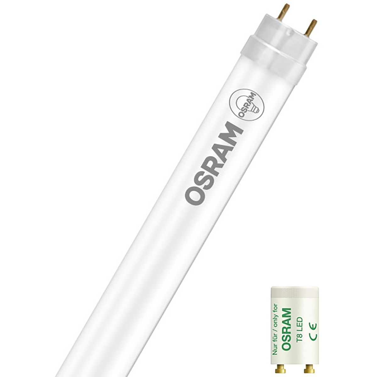 LED TL Armatuur met T8 Buis - OSRAM SubstiTUBE Value EM 865 - Aigi Dybolo - 60cm Dubbel - 15.2W - Helder/Koud Wit 6500K