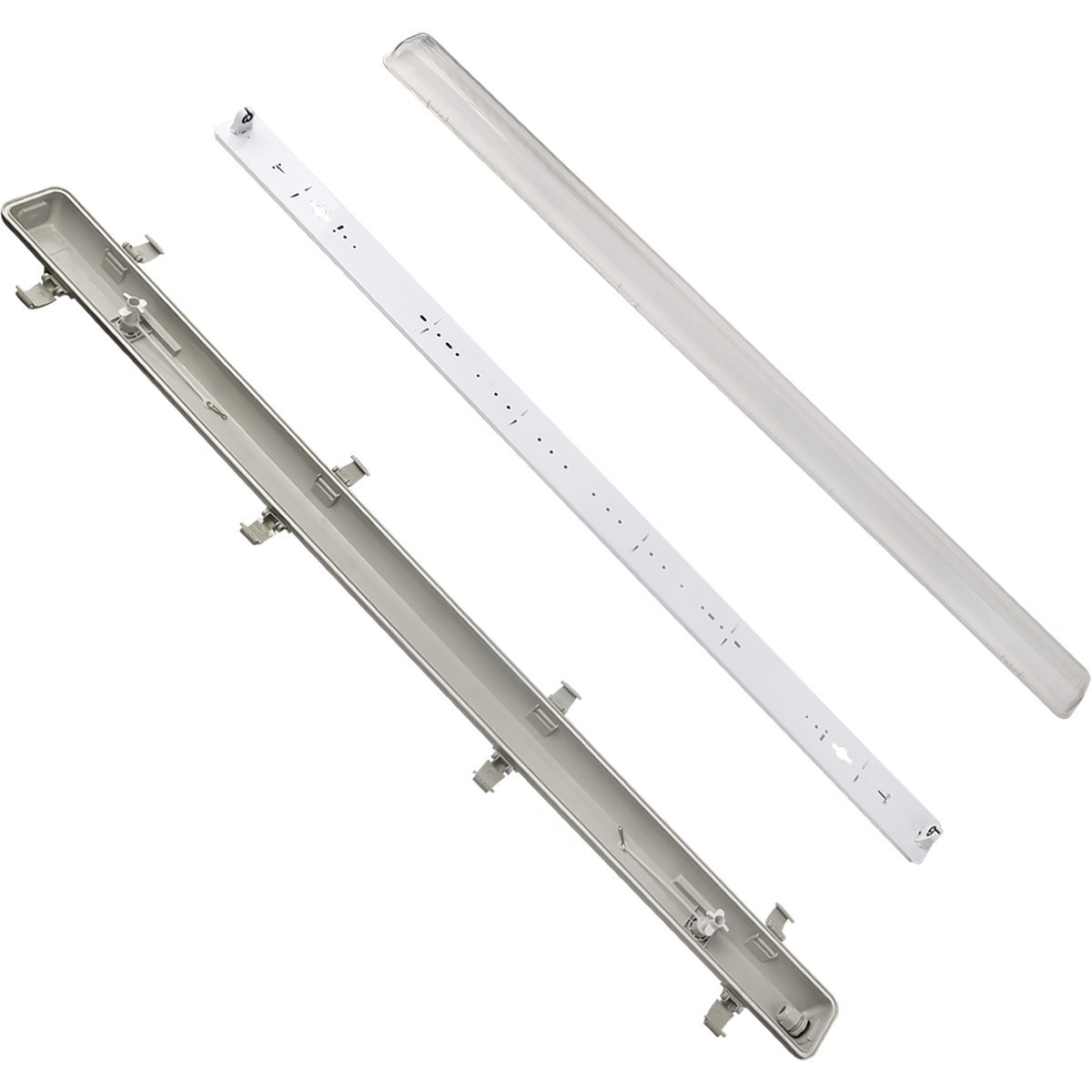 LED TL Armatuur met T8 Buis - OSRAM SubstiTUBE Value EM 865 - Aigi Hari - 120cm Enkel - 16.2W - Helder/Koud Wit 6500K