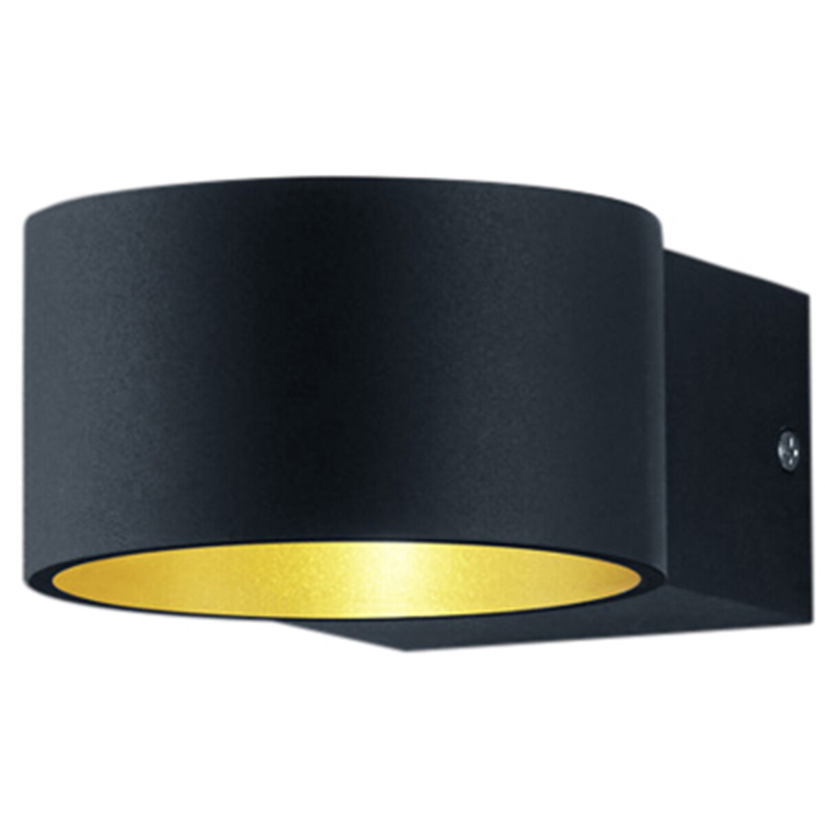 LED Wandlamp - Trion Lapaco - 4W - Warm Wit 3000K - Rond - Mat Zwart - Aluminium - OSRAM LEDs