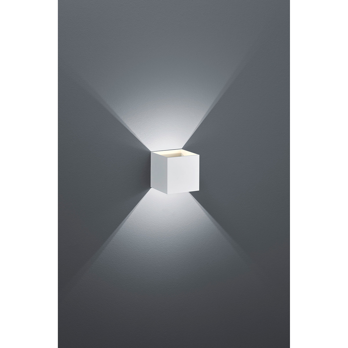 LED Wandlamp - Trion Loacy - 4W - Warm Wit 3000K - Vierkant - Mat Wit - Aluminium - OSRAM LEDs