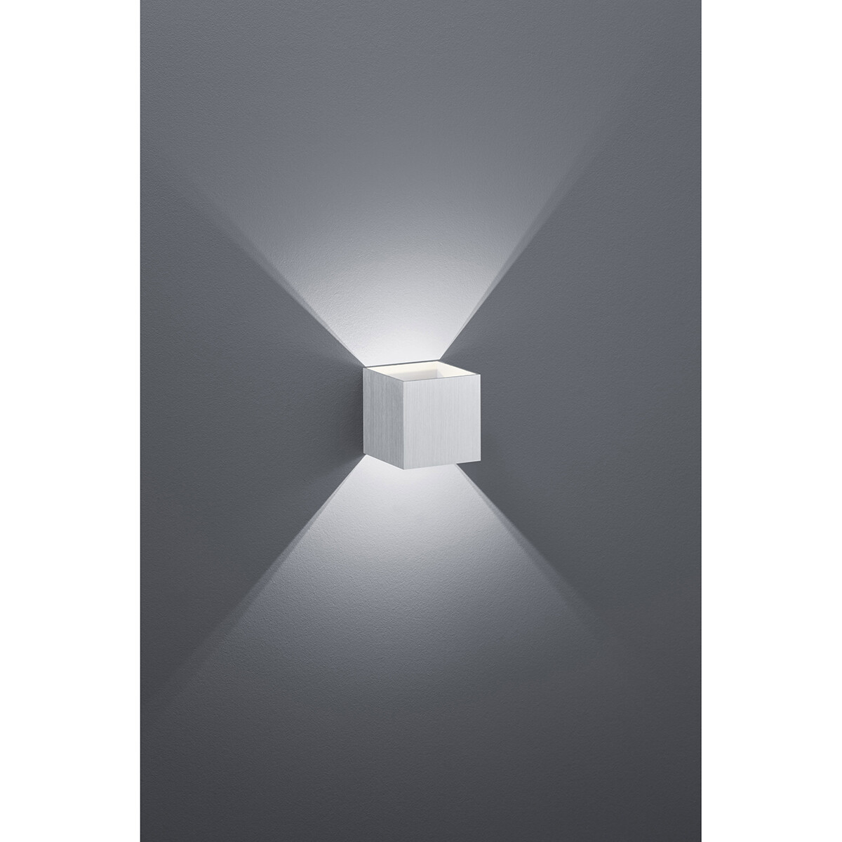 LED Wandlamp - Trion Loacy - 4W - Warm Wit 3000K - Vierkant - Mat Grijs - Aluminium - OSRAM LEDs