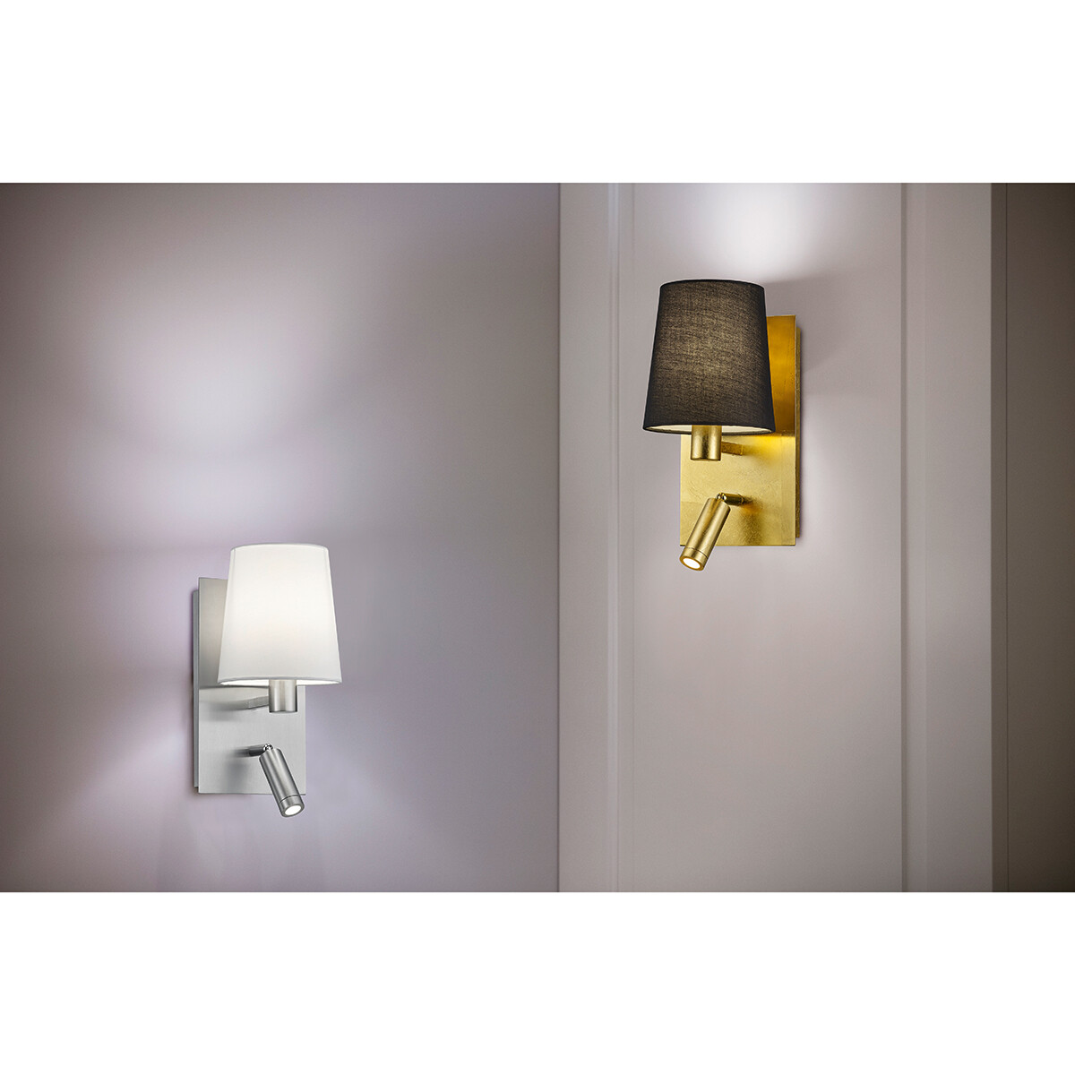 LED Wandlamp - Trion Marion - E14 Fitting - 3W - Warm Wit 3000K - Rond - Mat Goud - Aluminium - OSRAM LEDs