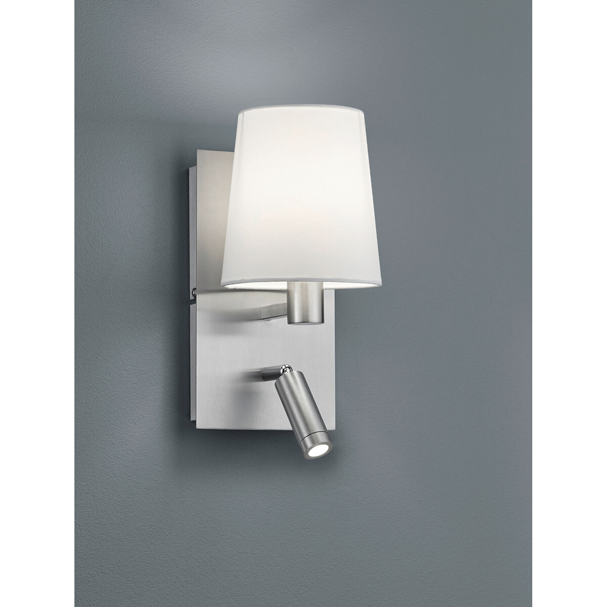 LED Wandlamp - Trion Marion - E14 Fitting - 3W - Warm Wit 3000K - Rond - Mat Nikkel - Aluminium - OSRAM LEDs