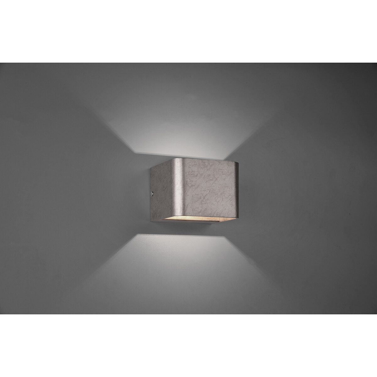 LED Wandlamp - Trion Molvan - 4W - Warm Wit 3000K - Dimbaar - Rechthoek - Mat Nikkel - Aluminium - OSRAM LEDs