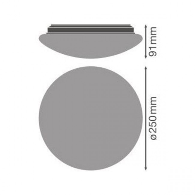 LEDVANCE - LED Plafondlamp - Badkamerlamp - Surface Circular 250 - 13W IP44 - Opbouw Rond Wit - Warm Wit 3000K