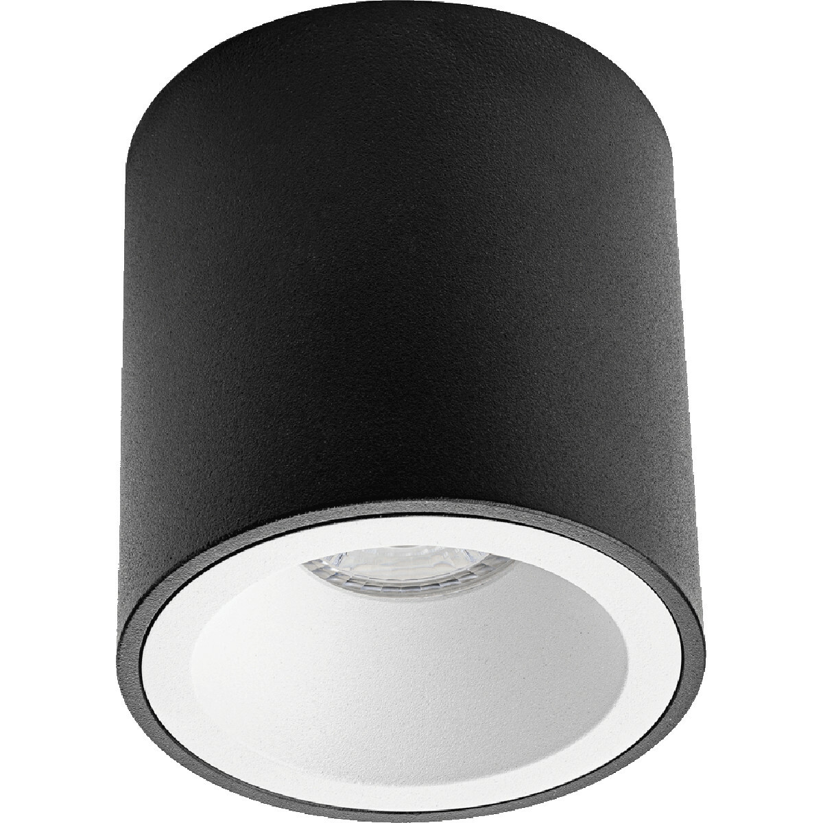 Pragmi Cliron Pro - Opbouw Rond - Mat Zwart/Wit - Verdiept - Ø90mm - Philips Hue - Opbouwspot Set GU10 - White Ambiance - Bluetooth