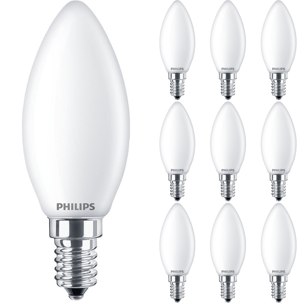 PHILIPS LED Lamp E14 10 Pack Corepro LEDcandle E14 Mat 2.2W 250lm 927 Zeer Warm Wit 2700K | Vervangt