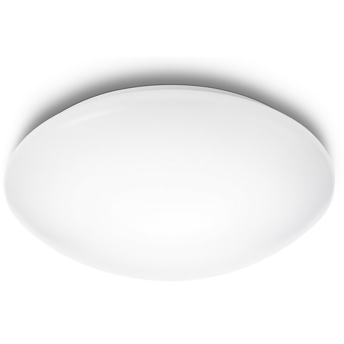 PHILIPS - LED Plafondlamp - MyLiving Suede - 9.6W - Warm Wit 2700K - Rond - Mat Wit - Kunststof