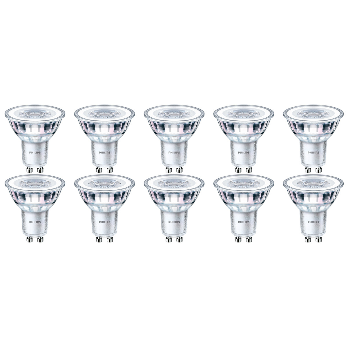 PHILIPS - LED Spot 10 Pack - CorePro 827 36D - GU10 Fitting - Dimbaar - 5W - Warm Wit 2700K | Vervangt 50W