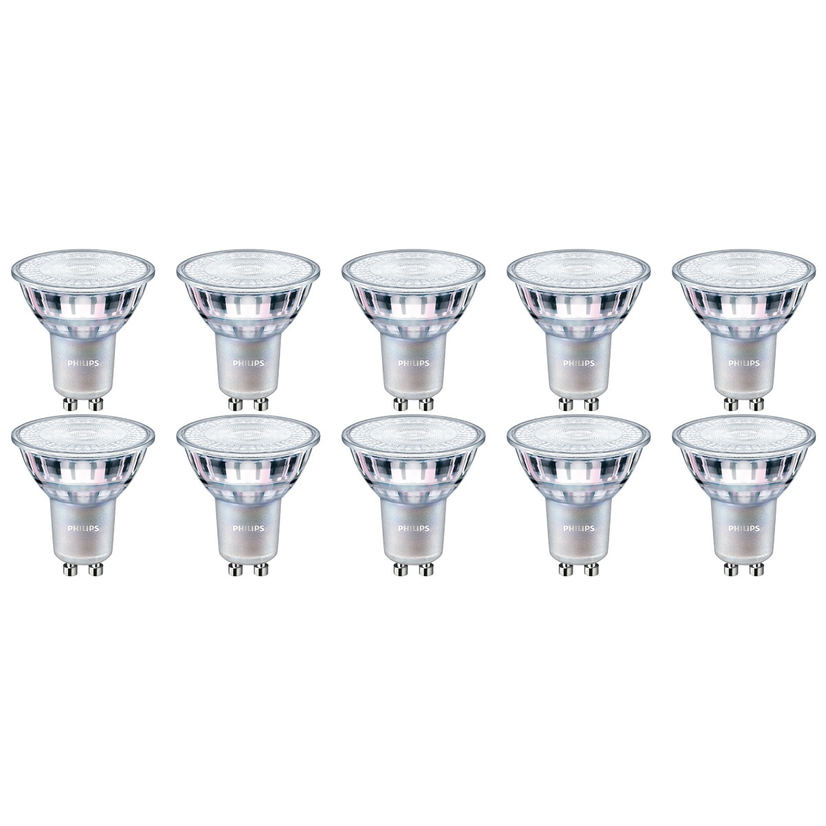 PHILIPS - LED Spot 10 Pack - MASTER 927 36D VLE - GU10 Fitting - DimTone Dimbaar - 3.7W - Warm Wit 2200K-2700K | Vervangt 35W