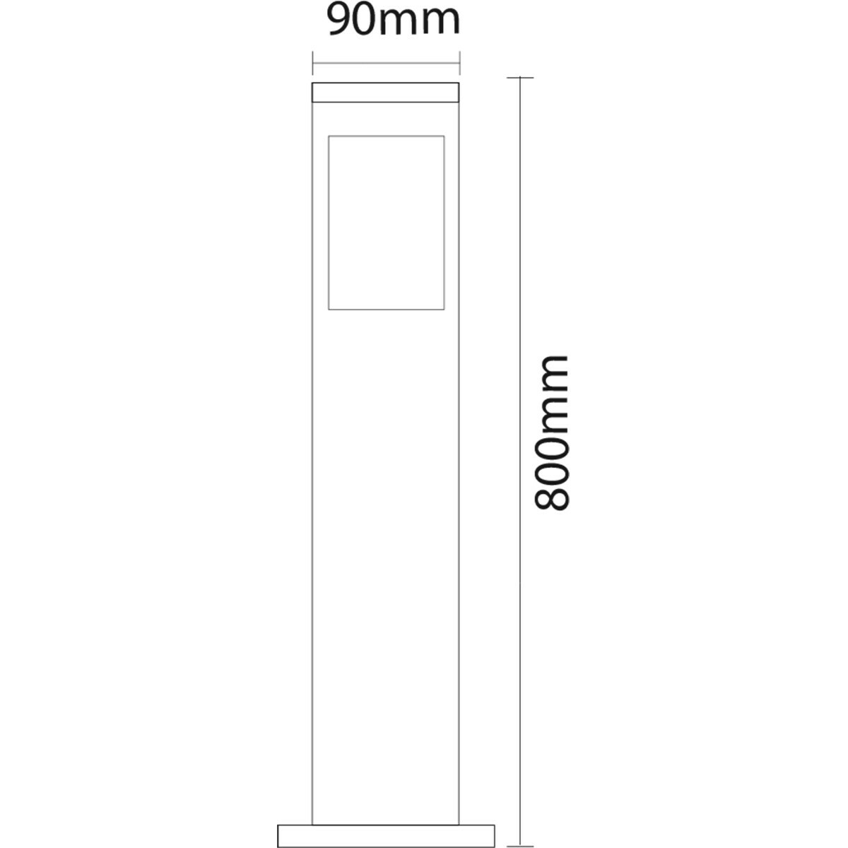 LED Tuinverlichting - Staande Buitenlamp - Kavy 5 - E27 Fitting - Vierkant - Aluminium - Philips - CorePro LEDbulb 827 A60 - 5.5W - Warm Wit 2700K