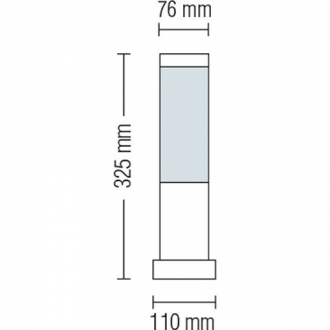 LED Tuinverlichting - Staande Buitenlamp - Laurea 3 - E27 Fitting - Rond - RVS - Philips - CorePro LEDbulb 827 A60 - 5.5W - Warm Wit 2700K