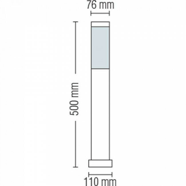 LED Tuinverlichting - Staande Buitenlamp - Laurea 4 - E27 Fitting - Rond - RVS - Philips - CorePro LEDbulb 827 A60 - 5.5W - Warm Wit 2700K