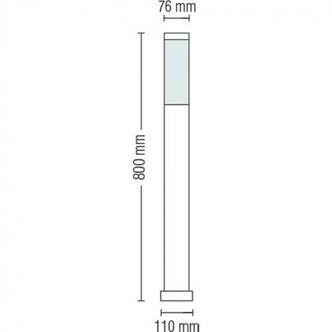 LED Tuinverlichting - Staande Buitenlamp - Laurea 5 - E27 Fitting - Rond - RVS - Philips - CorePro LEDbulb 827 A60 - 5.5W - Warm Wit 2700K