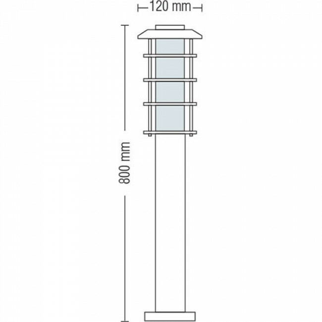 LED Tuinverlichting - Staande Buitenlamp - Nalid 4 - E27 Fitting - Rond - RVS - Philips - CorePro Lustre 827 P45 FR - 4W - Warm Wit 2700K