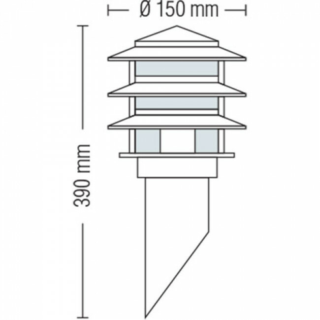 LED Tuinverlichting - Wandlamp Buiten -  Kayo 1 - E27 Fitting - Rond - RVS - Philips - CorePro Lustre 827 P45 FR - 5.5W - Warm Wit 2700K