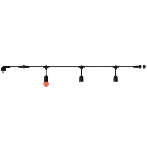 Prikkabel - Lichtsnoer - E27 Fitting - 10 Lampen - 10 Meter - 1500W - Zwart