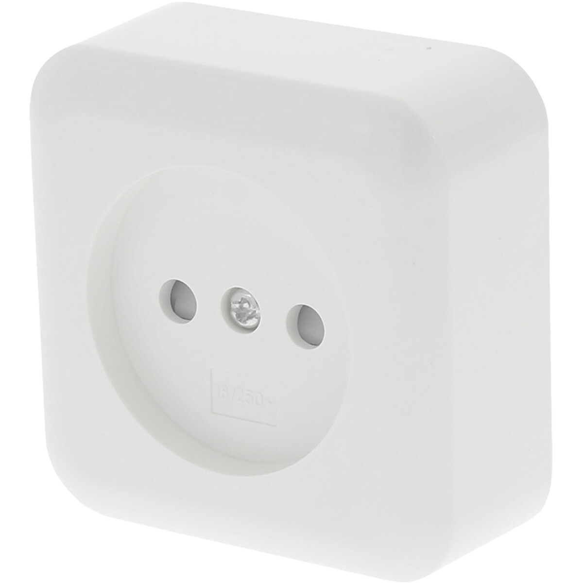 Q-LINK - Wandcontactdoos - Opbouw - 1-voudig Stopcontact - Kinderbeveiliging - Polarwit product afbeelding