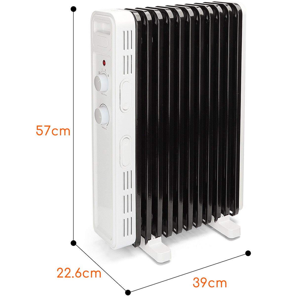 Radiator - Aigi Holo - 2300W - Oliegevulde Kachel - 3 Standen - Wit