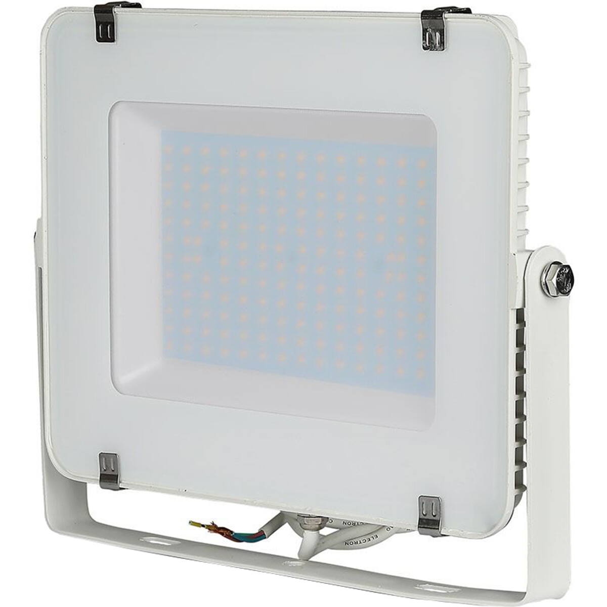 LED Bouwlamp 150 Watt - LED Schijnwerper - Viron Hisal - Helder/Koud Wit 6400K - Waterdicht IP65 - Mat Wit - Aluminium - SAMSUNG LEDs