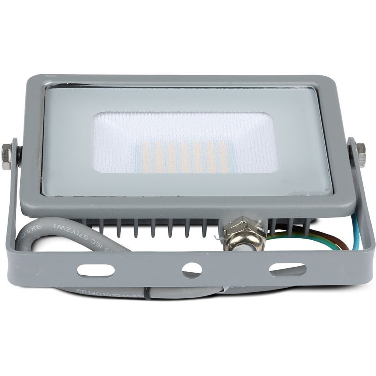 LED Bouwlamp 20 Watt - LED Schijnwerper - Viron Dana - Natuurlijk Wit 4000K - Mat Grijs - Aluminium - SAMSUNG LEDs