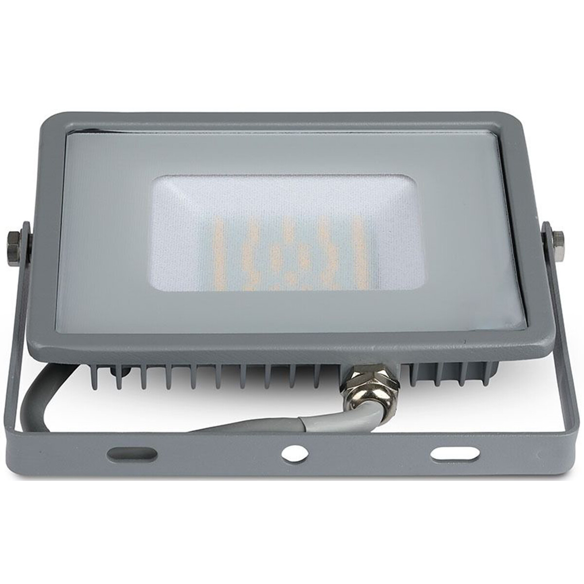 LED Bouwlamp 30 Watt - LED Schijnwerper - Viron Dana - Natuurlijk Wit 4000K - Mat Grijs - Aluminium - SAMSUNG LEDs