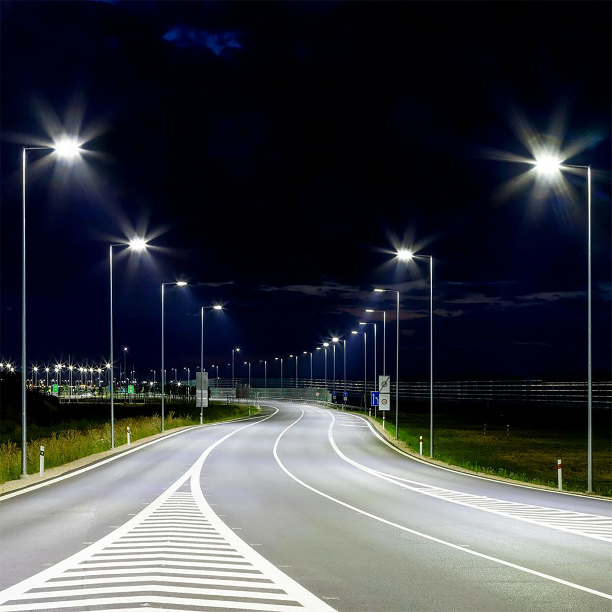 LED Straatlamp Slim - Straatverlichting - Viron Unato - 100W - Natuurlijk Wit 4000K - Waterdicht IP65 - Mat Grijs - Aluminium - SAMSUNG LEDs