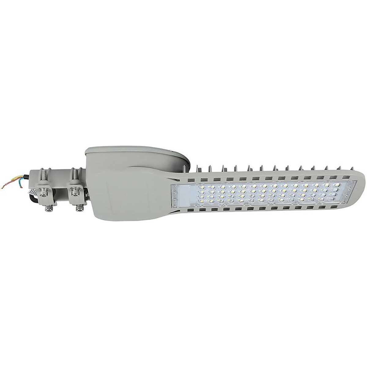 LED Straatlamp Slim - Straatverlichting - Viron Unato - 100W - Natuurlijk Wit 4000K - Waterdicht IP65 - Mat Grijs - Aluminium - SAMSUNG LEDs