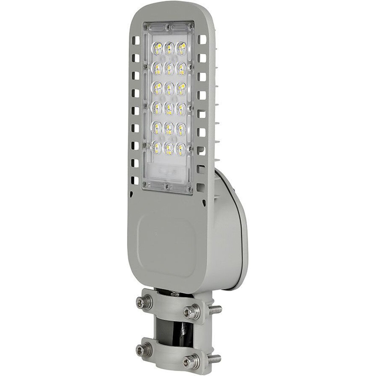 LED Straatlamp Slim - Straatverlichting - Viron Unato - 30W - Natuurlijk Wit 4000K - Waterdicht IP65 - Mat Grijs - Aluminium - SAMSUNG LEDs